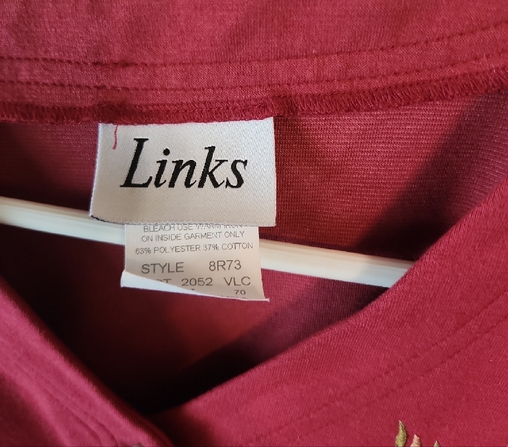 Link Deep Red Embroidered Top - Picture 2 of 4